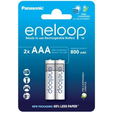 Panasonic - 2 gab. Uzlādējama baterija AAA Eneloop