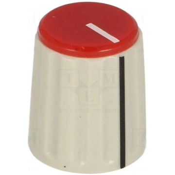 Knob | with pointer | ABS | Øshaft: 6mm | Ø15.3x18