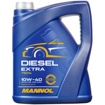 5L - 10w40 Diesel Extra MANNOL 7504 pussintetiskā 