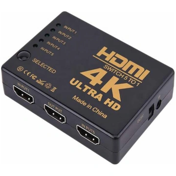 Videosignāla sadalītājs RoGer RG-HDMI-SW5IN1-BK, 4