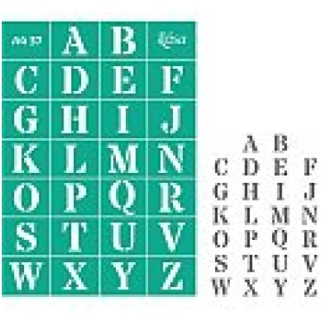 Trafarets #37, "Alphabet", vairākkārt lietojams, p