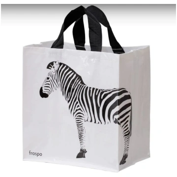 Polipropilēna soma bez rāvējslēdzēja “Zebra white 