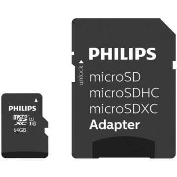 Philips MicroSDXC 64GB class 10/UHS 1 + Adapter FM