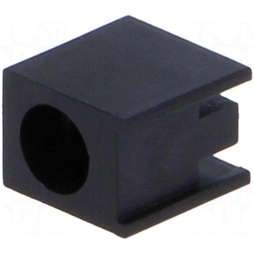LED housing | 3mm | polyamide | angular | black | 