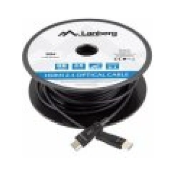 Lanberg Cable HDMI v2.1 50m optical black aksesuār