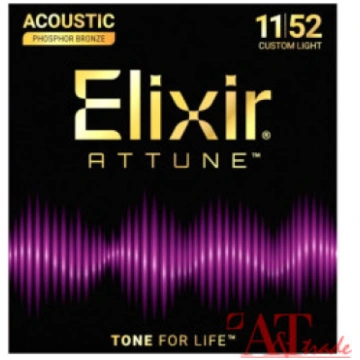Elixir ATTUNE Phosphor Bronze akustiskās ģitāras s