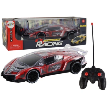 Remote Controlled RC Sports Car 1:16 Scale Red Lig