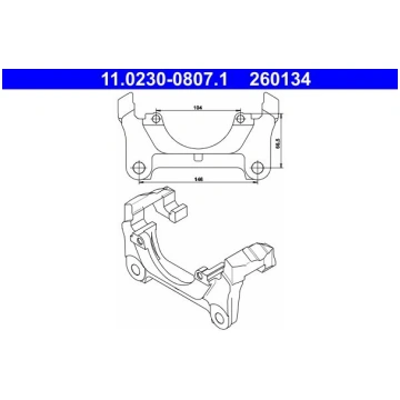 Bremžu suporta skava PR. LAB. + KR. AUDI A4 B7 05-