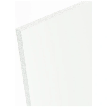 PVC cietā putuplasta plāksne, balta, integrālās pu