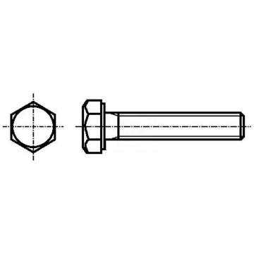 Screw | M6x8 | 1 | Head: hexagonal | brass | witho