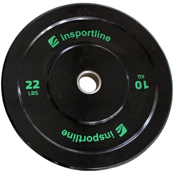 Gumijas svara plāksne inSPORTline Bumper Plate Lit