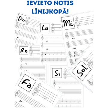 Mācies pierakstīt notis - darba lapas (gamma) - Mā