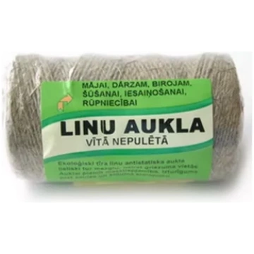 Aukla vītā nepulētā lina,2.5mm*200g, +kart.spole