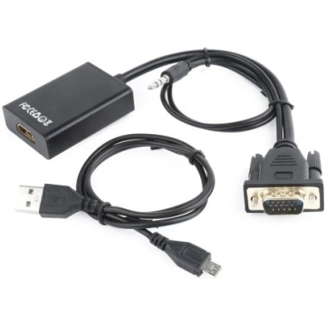 Gembird A-VGA-HDMI-01 video cable adapter 0.15 m H