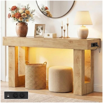 iSunirm Console Table 120 cm with Sockets & Motion