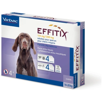 Virbac - EFFITIX suņiem (10-20 kg) 134/1200 mg N4