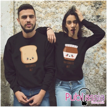 Pane & Nutella - Coppia Felpe Personalizzate publi