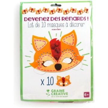 Graine Creative filca masku komplekts - Lapsa (10 