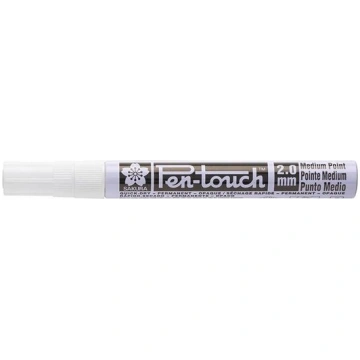 Balts permanentais marķieris "pen-touch" 2mm, pare
