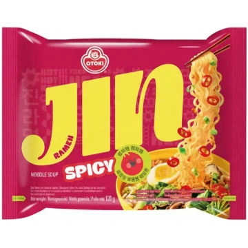 Ottogi Jin Ramen Spicy 120g/ Ottogi Jin Rāmenis As