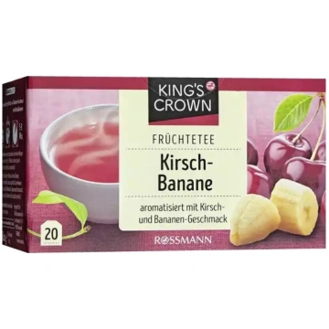 Kings`s Crown augļu tēja ar ķiršu un banānu garšu,