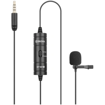 BOYA BY-M1S wired lavalier microphone - black