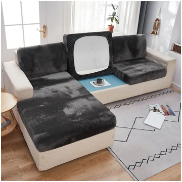 Stretch Cushion Cover, Velvet Sofa Cushion Slipcov