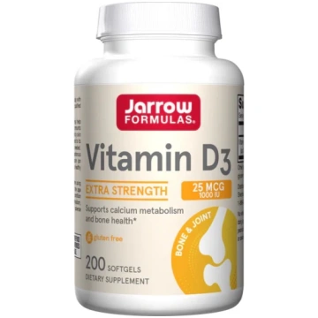 Jarrow Formulas D3 vitamīns, 25mcg - 200 kapsulas