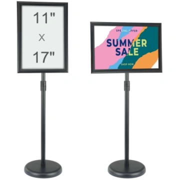 VEVOR Regulējams pjedestāla zīmju turētājs 28×43 c