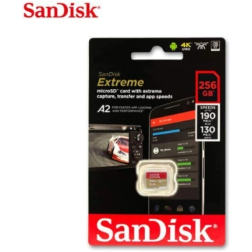 Memory card SanDisk Extreme microSDXC 256GB with A