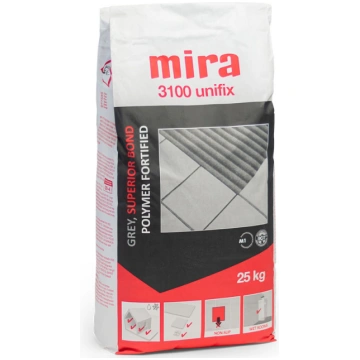 Mira 3100 unifix flīžu līme ar uzlabotu adhēziju (