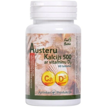 Uztura bagātinātājs Austeru kalcijs 500/vit.D3 tab