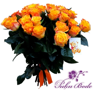 Rozes - Oranžas 50cm