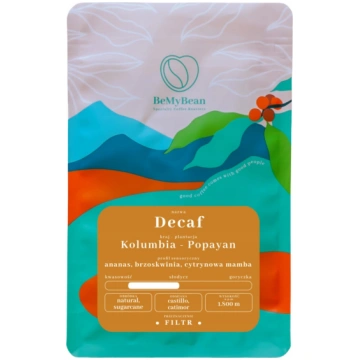 Kawa ziarnista BeMyBean Decaf Kolumbia Popayan Fil
