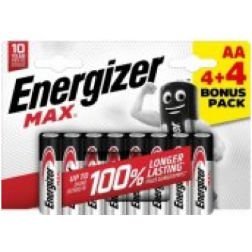 Energizer Battery LR6/ 8 Max AA 4+4 Baterijas EU01