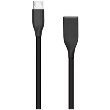 Silicone cable USB - Micro USB (black, 1m) CA91122