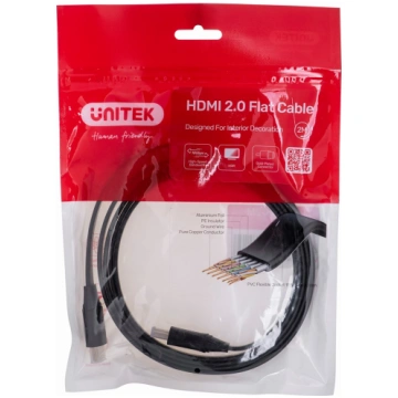 UNITEK HDMI kabelis 2.0 4K60Hz, plakans, 2M, C1106