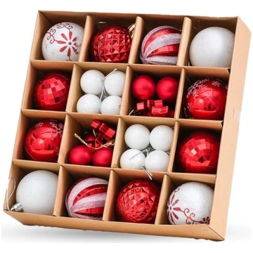 Ziemassvētku eglīšu rotājumi baubles 44 gabali - p