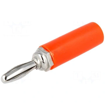 Plug | 4mm banana | 60VDC | red | non-insulated | 