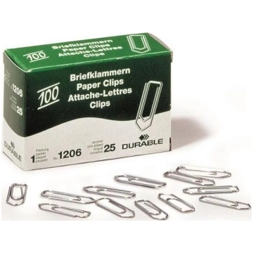 DURABLE Briefklammern 26mm verzinkt 100 Stuck ( 12