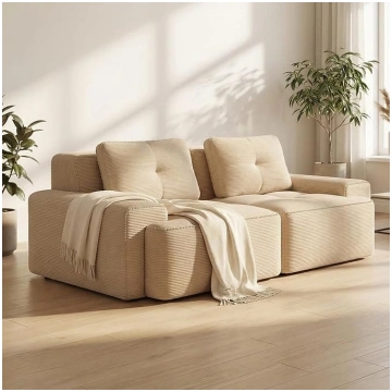 GRAVFORCE Corner Sofa Bed, 204 cm Wide Modular Sof