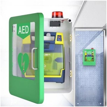 AED sienas defibrilatora skapis ar signalizāciju -