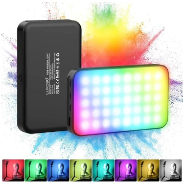 RGB LED video gaisma V10, LED video gaisma ar regu