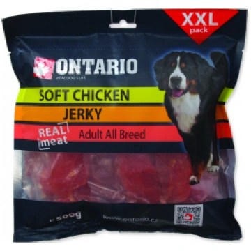 Gardums suņiem : Ontario Soft Chicken Jerky 500g -
