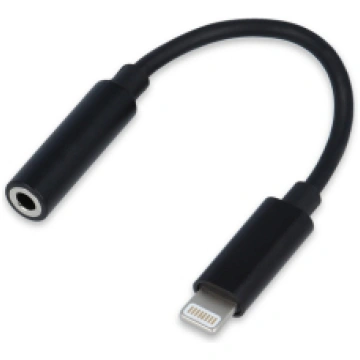 Adapter Lightning - audio jack 3,5 mm black Foreve