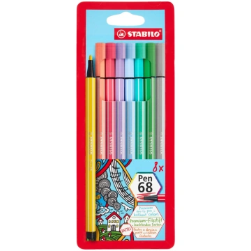 STABILO Pen 68 pennarello - astuccio da 8 pz. past