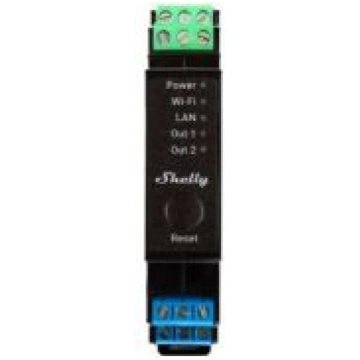Shelly Pro 2PM 16A 1NO/240VAC;12VDC relay with pow