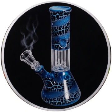 Ledus Bongs ar Kupola Perkolatoru - Gaiši Zils CBD