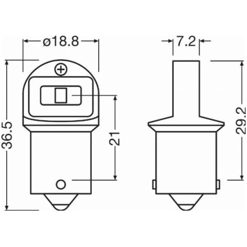 OSRAM 5007DWP-2BL - R5W AUTOLAMPAS LED 12V 5007DWP