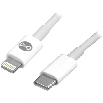Kabelis Forever USB Type-C, Lightning, 1 m, balta 